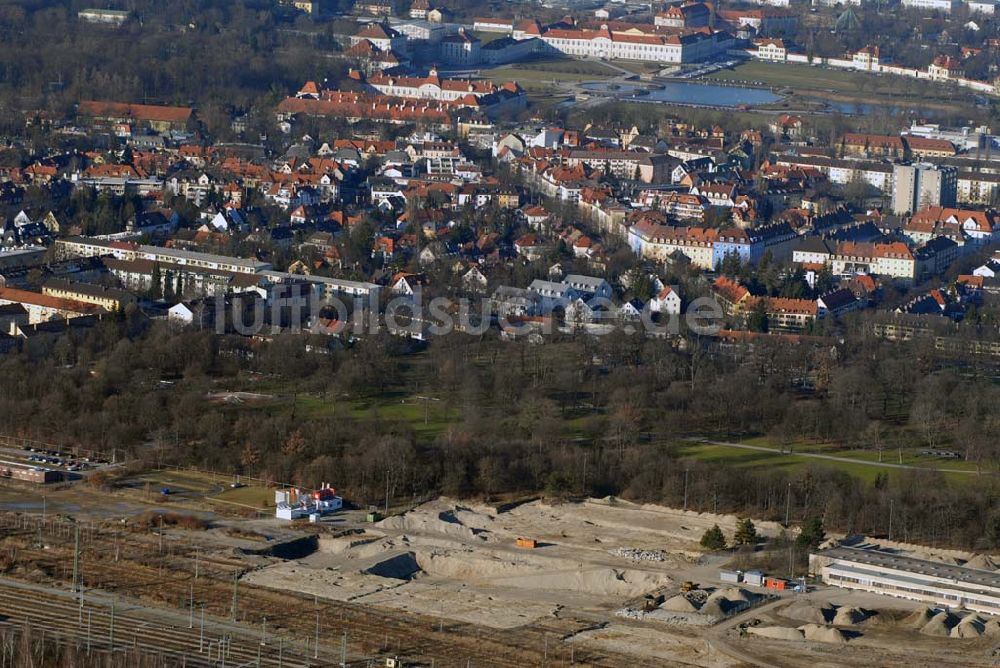 Luftbild München - Baufläche für das neue Stadtquartier ?Am Hirschgarten? in München Nymphenburg.