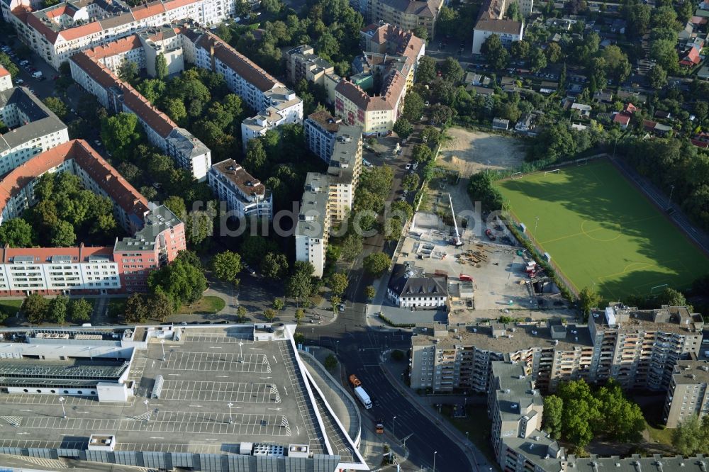 Berlin aus der Vogelperspektive: Baufläche für ein Studentenwohnheim am S-Bahnhof Gesundbrunnen-Center in Berlin Wedding