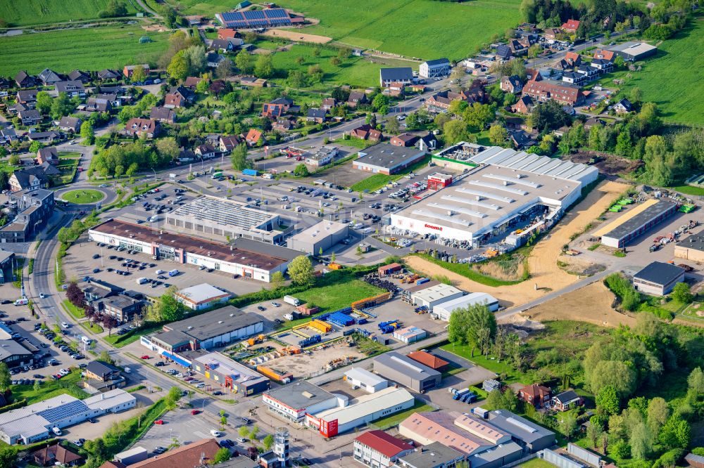 Stade von oben - Baugebiet Harschenflether Vorstadt in Stade im Bundesland Niedersachsen, Deutschland