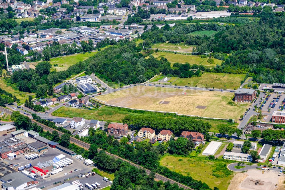 Recklinghausen von oben - Baugebiet und Stadtentwicklungsgebiet Gewerbliche Mitte Recklinghausen Blumenthal an der Herner Straße in Recklinghausen im Bundesland Nordrhein-Westfalen