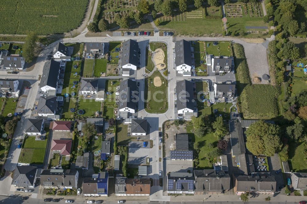 Gladbeck aus der Vogelperspektive: Baugebiet an den Straßen Lottenstraße und Im Papengatt in Gladbeck im Ruhrgebiet in Nordrhein-Westfalen