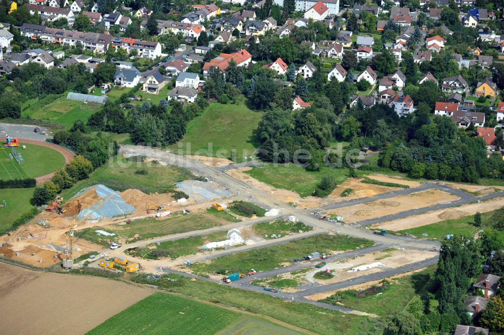 Bad Vilbel von oben - Baugebiet Taunusblick in Bad Vilbel, Heilsberg in Hessen