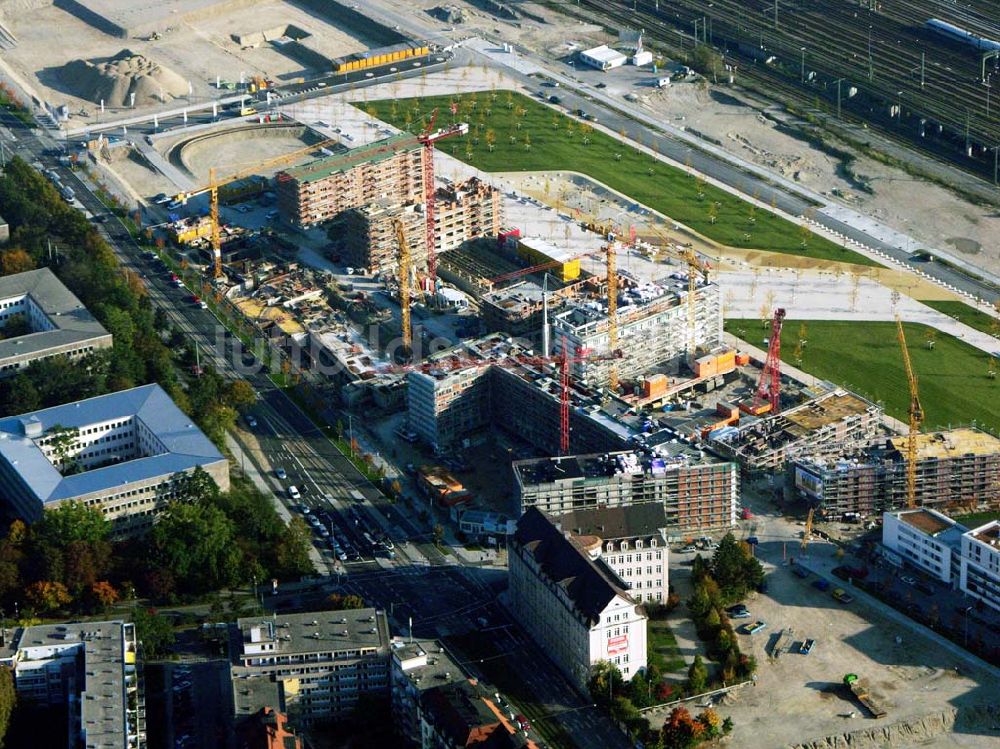 Luftaufnahme München (Bayern) - Baugelände des Wohngebietes Arnulfpark - München (Bayern)