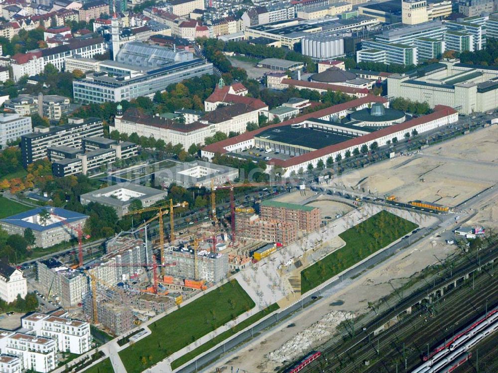  München (Bayern) von oben - Baugelände des Wohngebietes Arnulfpark - München (Bayern)