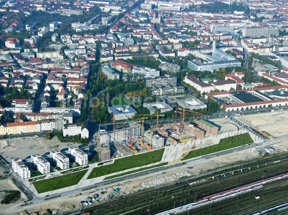 Luftaufnahme München (Bayern) - Baugelände des Wohngebietes Arnulfpark - München (Bayern)