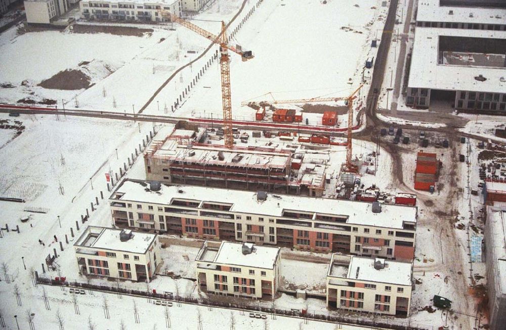 Luftbild München / Bayern - Baugelände des Wohngebietes nahe dem Messe- und BUGA-Gelände - München (Bayern)