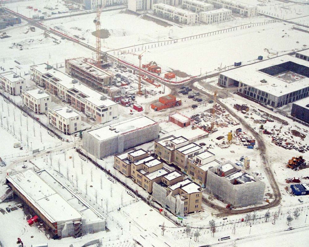 München / Bayern von oben - Baugelände des Wohngebietes nahe dem Messe- und BUGA-Gelände - München (Bayern)