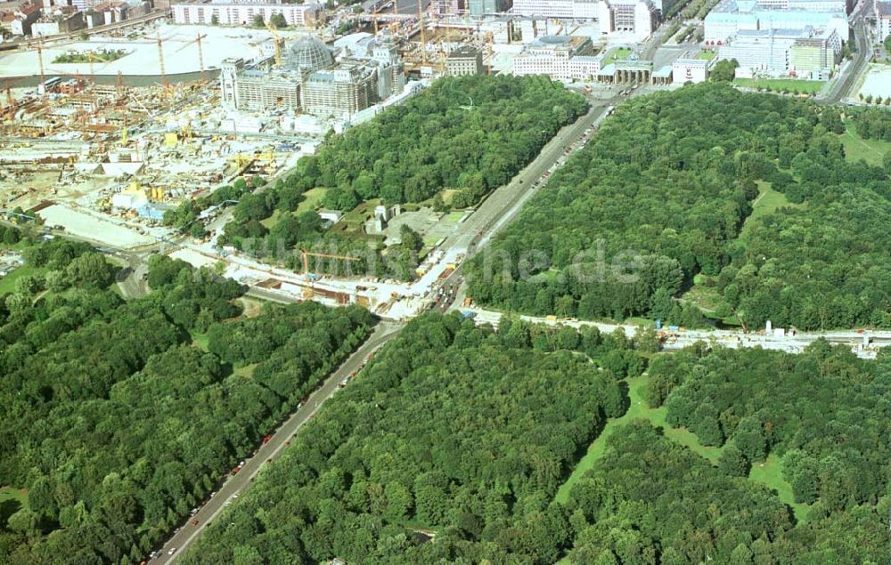 Berlin-Tiergarten von oben - Baugeschehen am Berliner Tiergarten.