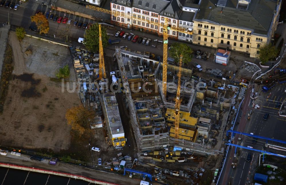 Luftbild Berlin - Baugeschehen auf dem Entwicklungsgebiet Europacity an der Heidestraße im Ortsteil Moabit in Berlin - Mitte