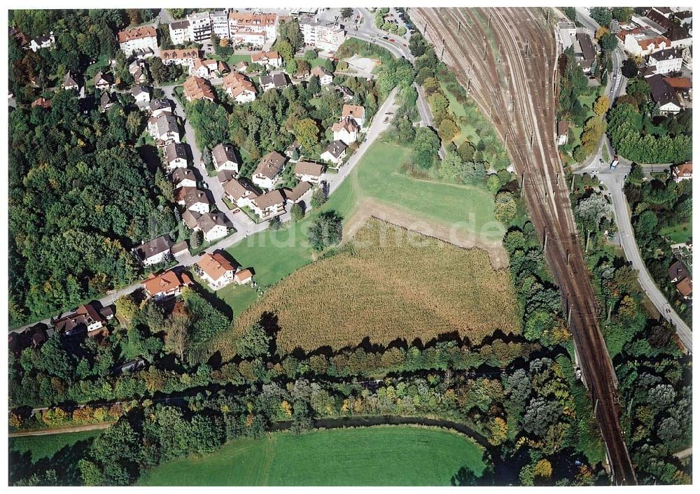 Luftbild Freilassing / Bayern - Baugrundstück Heideweg der Unternehmensgruppe MAX AICHER in Freilassing neben der Freizeitanlage Süd-Ost.