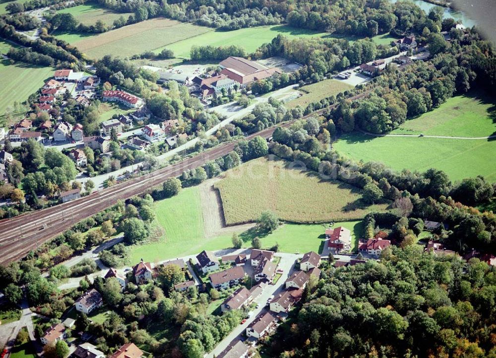 Luftaufnahme Freilassing / Bayern - Baugrundstück Heideweg der Unternehmensgruppe MAX AICHER in Freilassing neben der Freizeitanlage Süd-Ost.