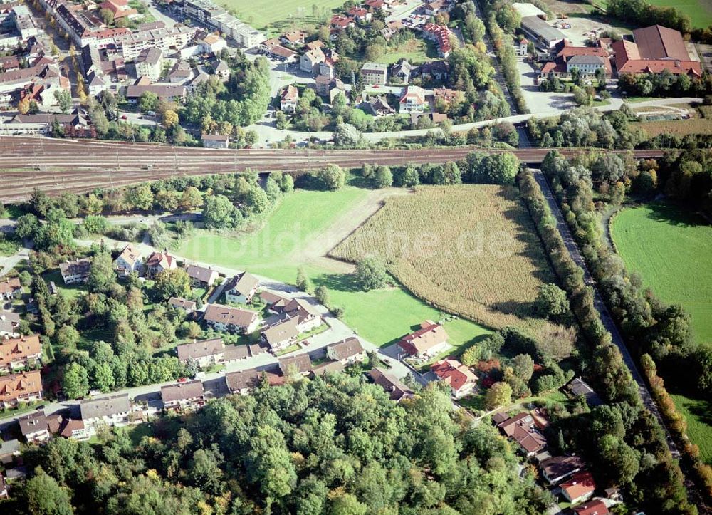 Freilassing / Bayern aus der Vogelperspektive: Baugrundstück Heideweg der Unternehmensgruppe MAX AICHER in Freilassing neben der Freizeitanlage Süd-Ost.