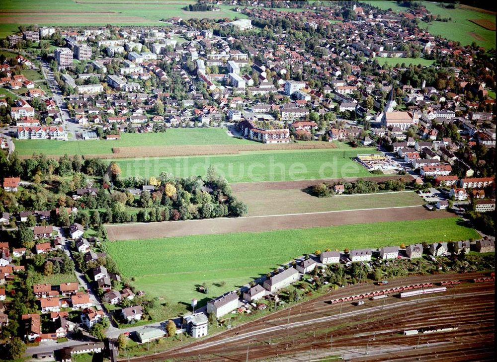 Luftaufnahme Freilassing / Bayern - Baugrundstück Sonnenfeld der Unternehmensgruppe MAX AICHER in Freilassing.