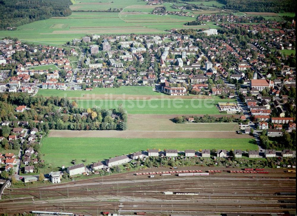 Freilassing / Bayern von oben - Baugrundstück Sonnenfeld der Unternehmensgruppe MAX AICHER in Freilassing.