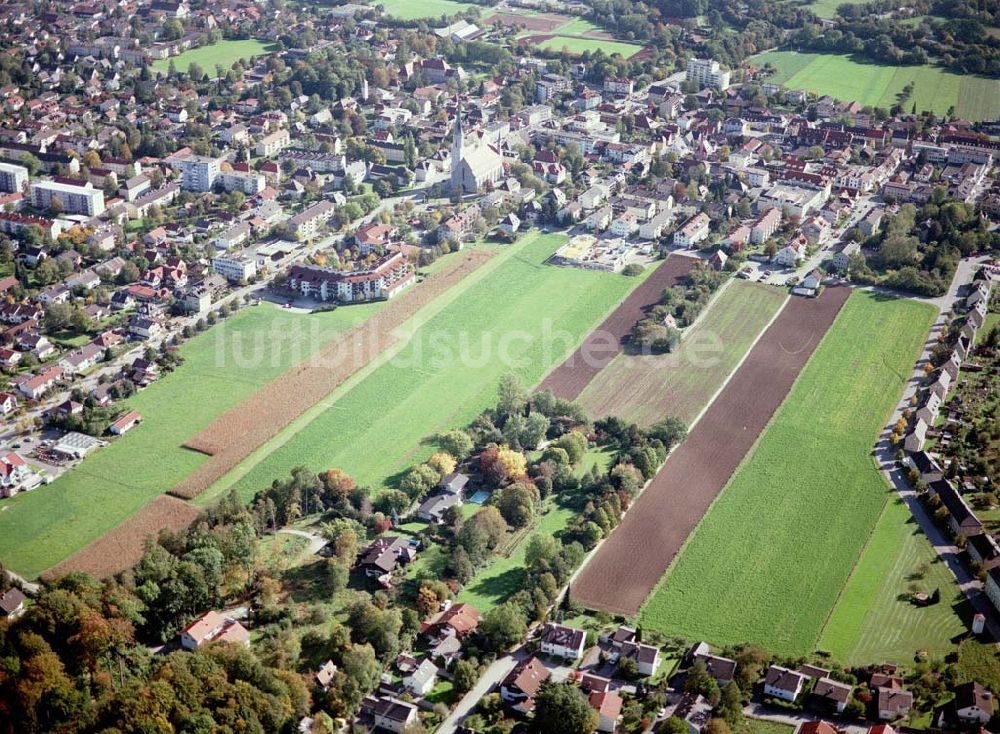 Luftaufnahme Freilassing / Bayern - Baugrundstück Sonnenfeld der Unternehmensgruppe MAX AICHER in Freilassing.