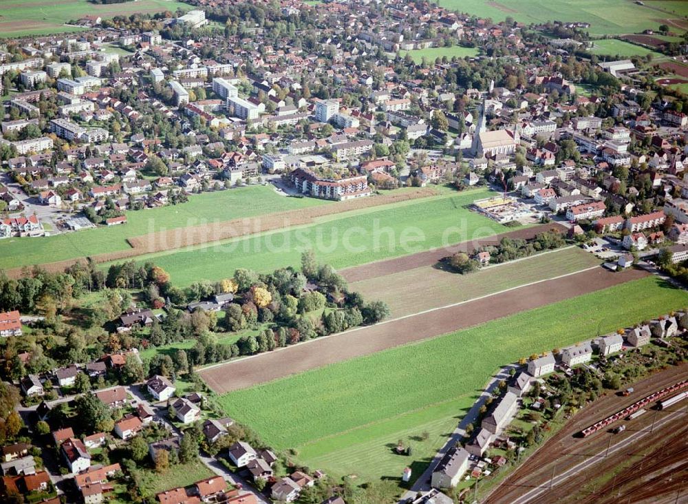 Freilassing / Bayern von oben - Baugrundstück Sonnenfeld der Unternehmensgruppe MAX AICHER in Freilassing.