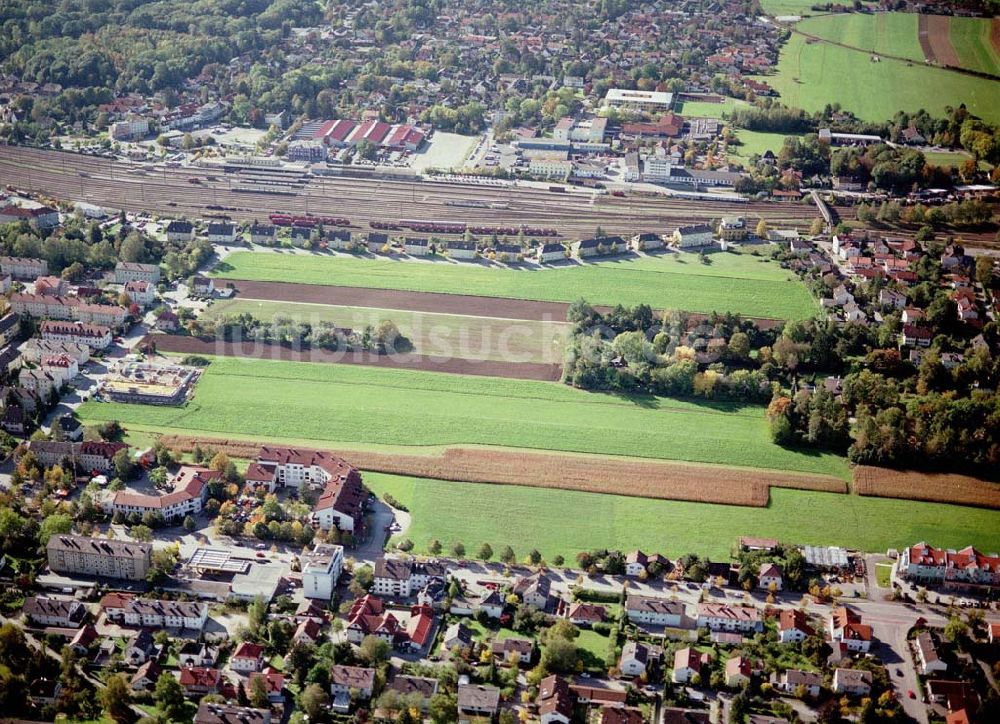 Luftaufnahme Freilassing / Bayern - Baugrundstück Sonnenfeld der Unternehmensgruppe MAX AICHER in Freilassing.