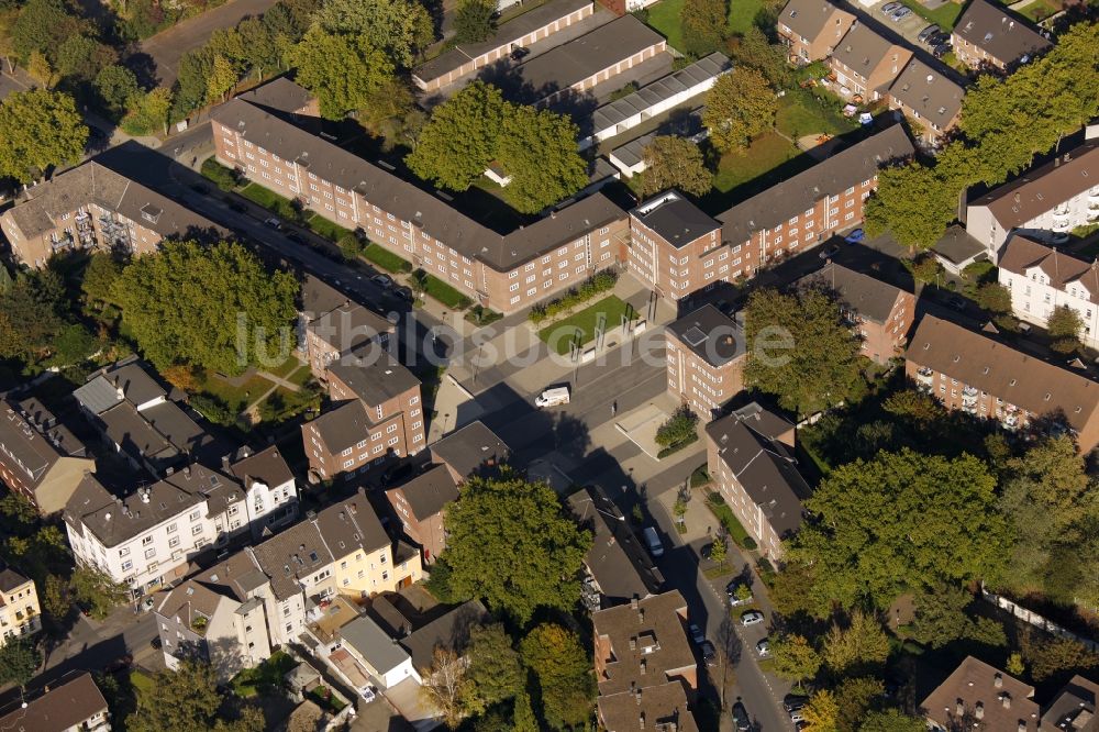 Luftbild Duisburg Hamborn - Bauhaussiedlung BauhausKarree im Stadtteil Hamborn in Duisburg im Bundesland Nordrhein-Westfalen