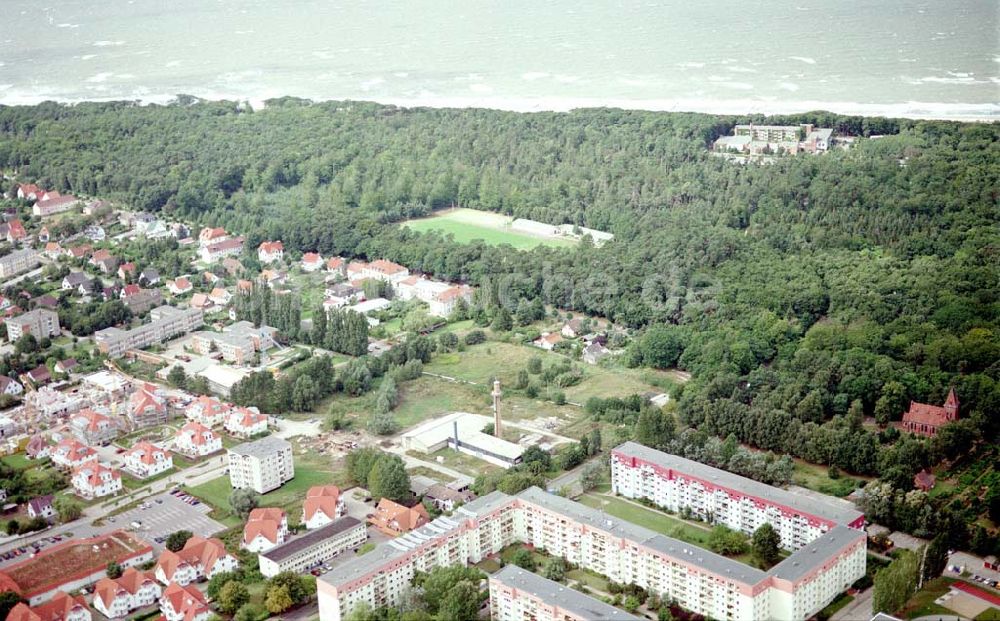 Graal - Müritz von oben - Bauland Eselswiese im Stadtzentrum von Graal - Müritz - ein Projekt der HAWO - KG.