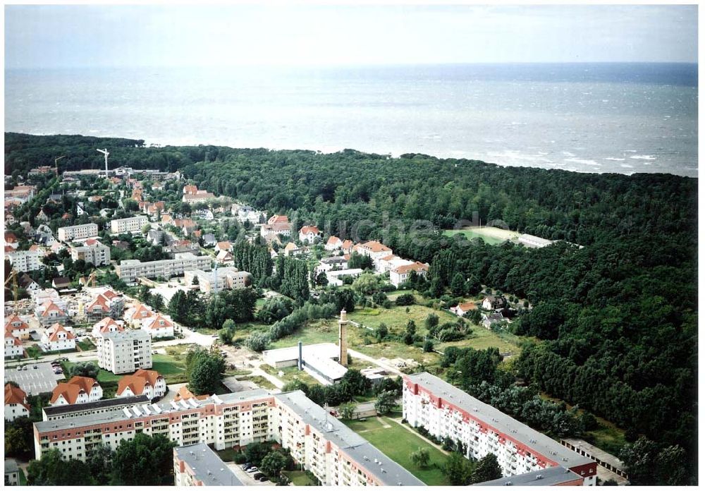 Graal - Müritz von oben - Bauland Eselswiese im Stadtzentrum von Graal - Müritz - ein Projekt der HAWO - KG.