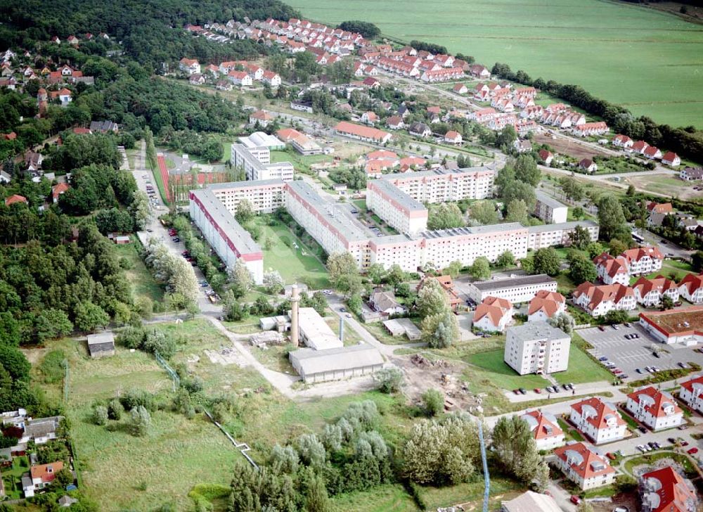 Graal - Müritz von oben - Bauland Eselswiese im Stadtzentrum von Graal - Müritz - ein Projekt der HAWO - KG.