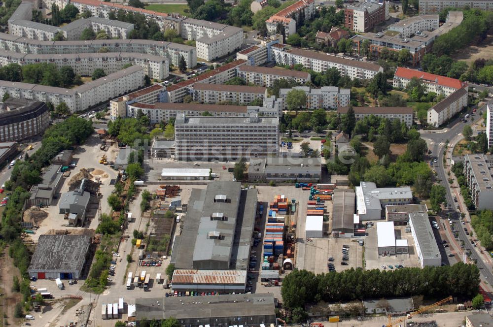 Luftaufnahme Berlin - Baulogistikhof in Berlin-Hohenschönhausen