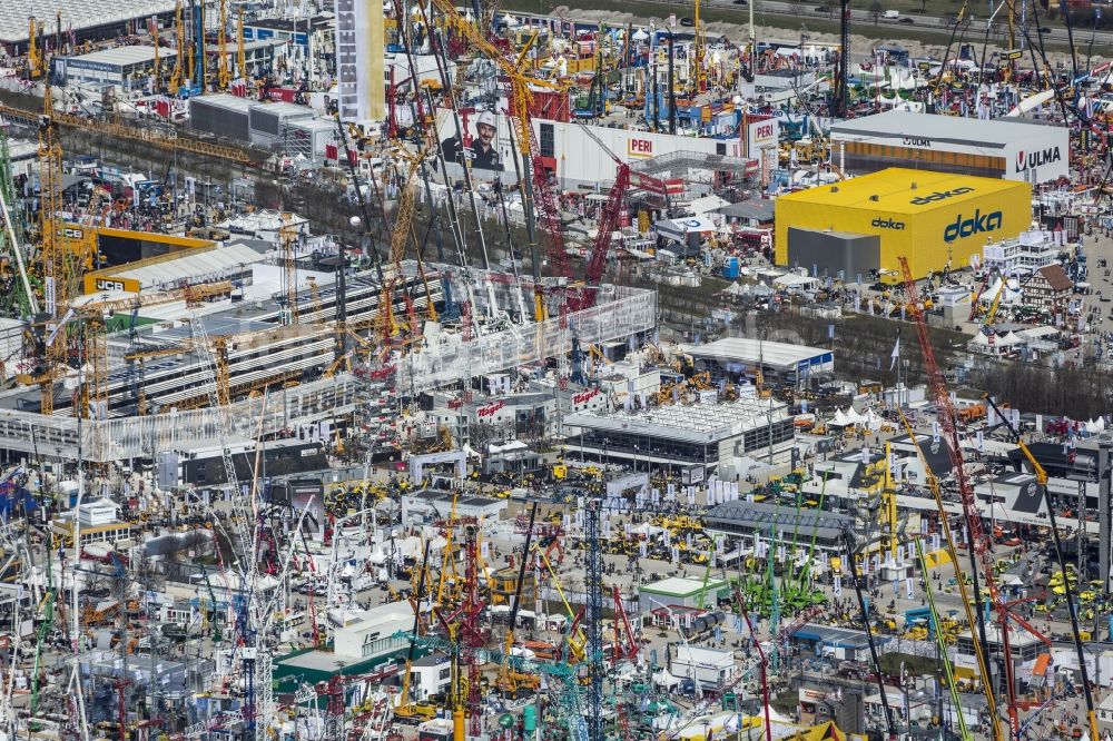 Luftbild München - Bauma Messe in München-Riem im Bundesland Bayern