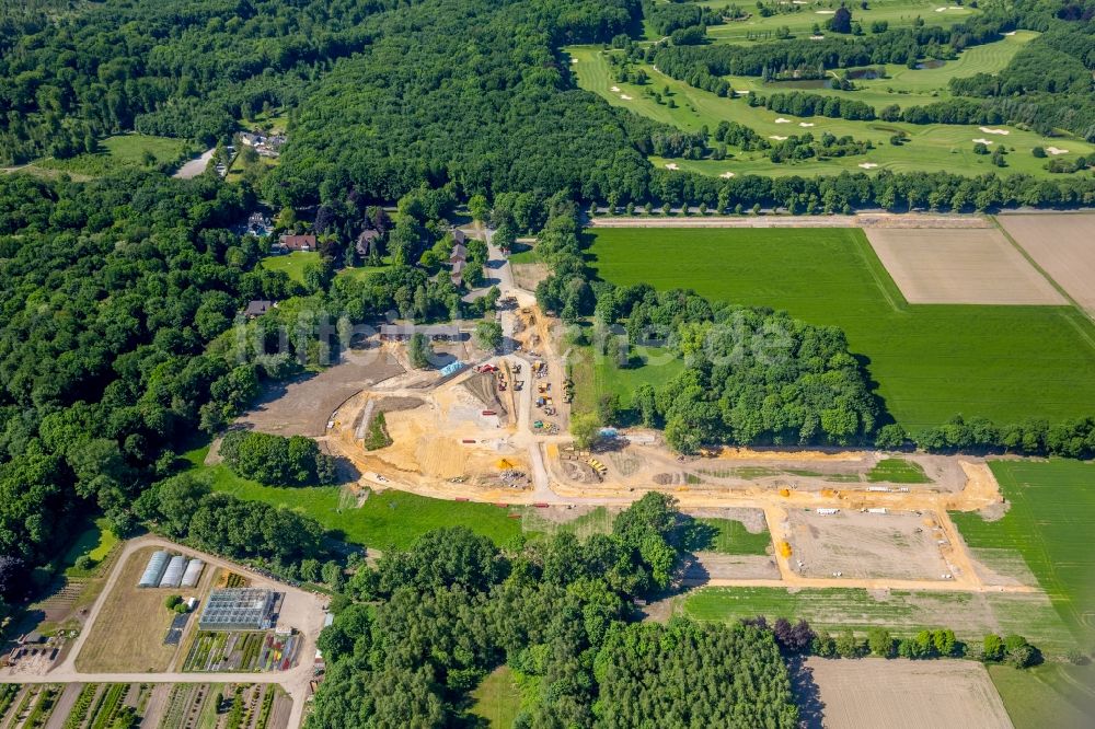 Luftaufnahme Gelsenkirchen - Baumschule / Gärtnerei im Ortsteil Resse in Gelsenkirchen im Bundesland Nordrhein-Westfalen, Deutschland