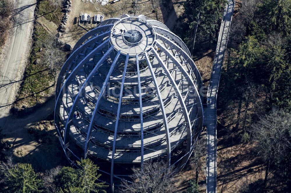 Luftaufnahme Neuschönau - Baumwipfelpfad Bayerischer Wald bei Neuschönau im Bundesland Bayern