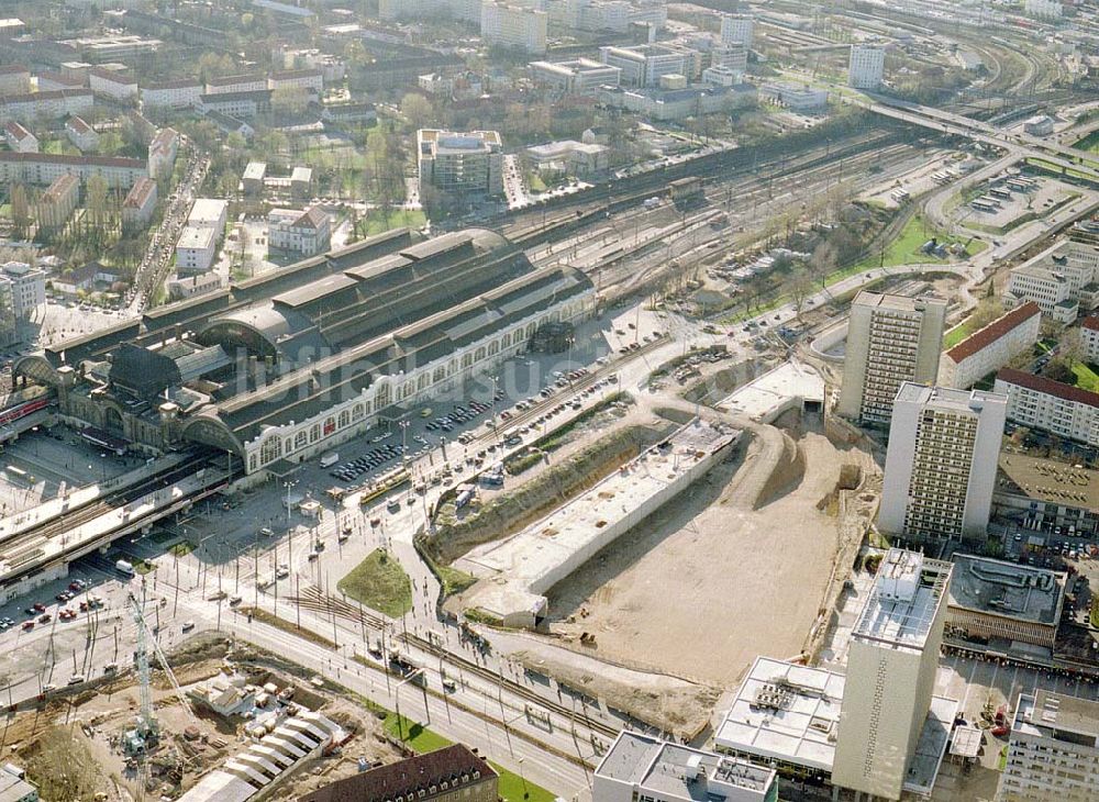 Luftaufnahme Dresden / Sachsen - Bauprojekt vor dem Dresdner Hauptbahnhof