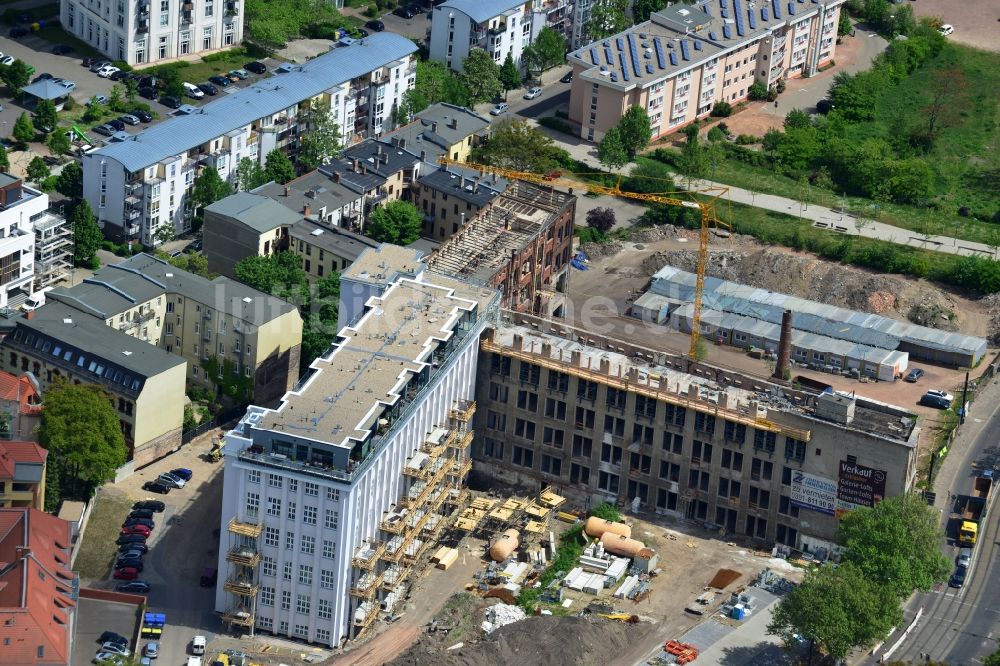 Magdeburg aus der Vogelperspektive: Bauprojekt MESSMA-Lofts im Ortsteil Buckau in Magdeburg im Bundesland Sachsen-Anhalt