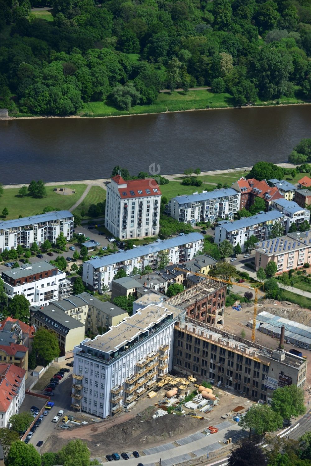 Luftbild Magdeburg - Bauprojekt MESSMA-Lofts im Ortsteil Buckau in Magdeburg im Bundesland Sachsen-Anhalt