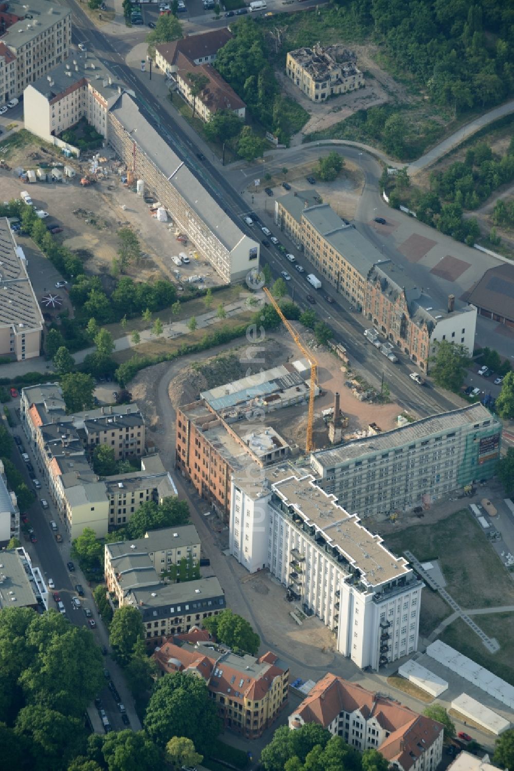 Luftbild Magdeburg - Bauprojekt MESSMA-Lofts im Ortsteil Buckau in Magdeburg im Bundesland Sachsen-Anhalt