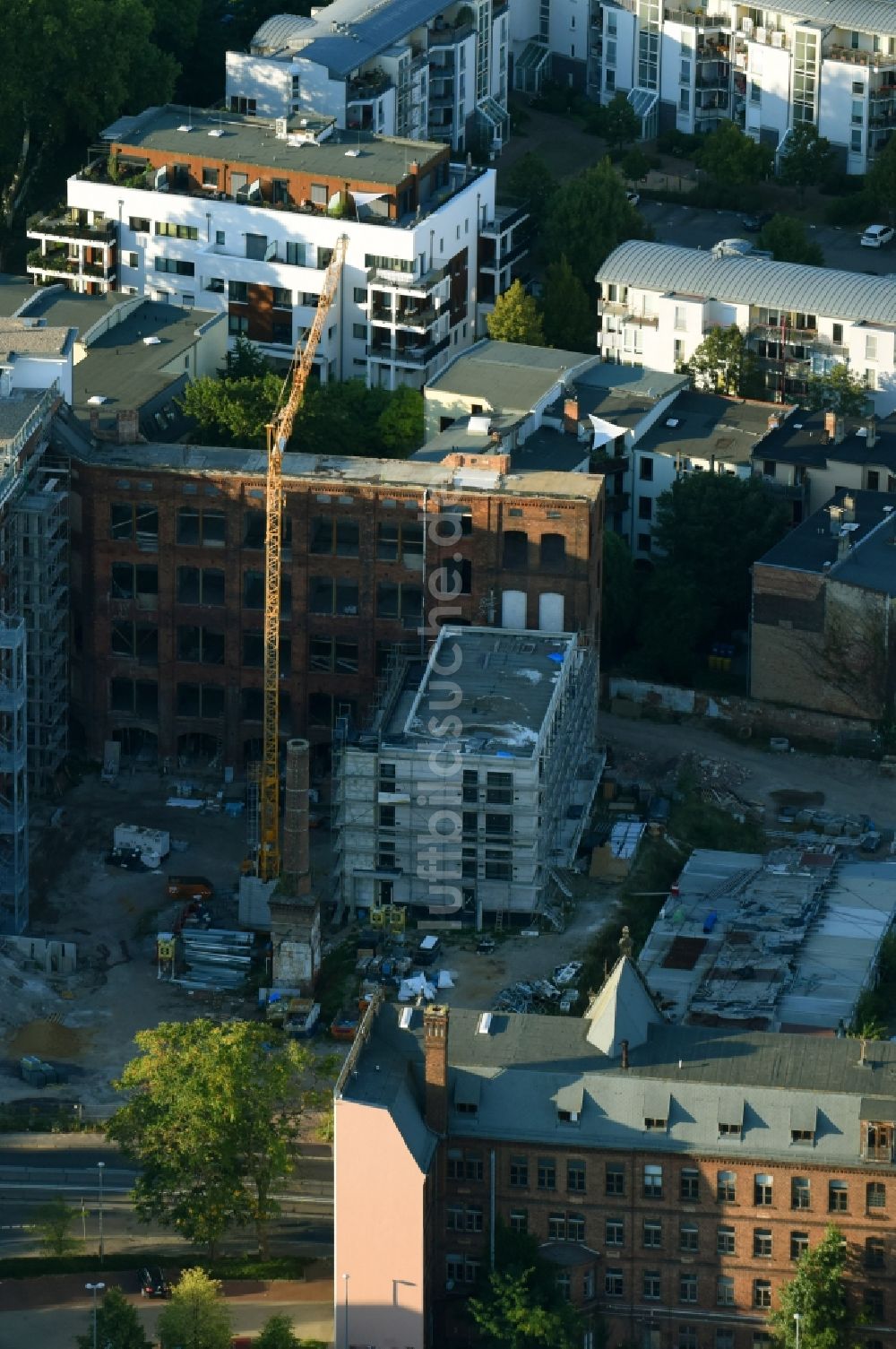 Magdeburg von oben - Bauprojekt MESSMA-Lofts im Ortsteil Buckau in Magdeburg im Bundesland Sachsen-Anhalt