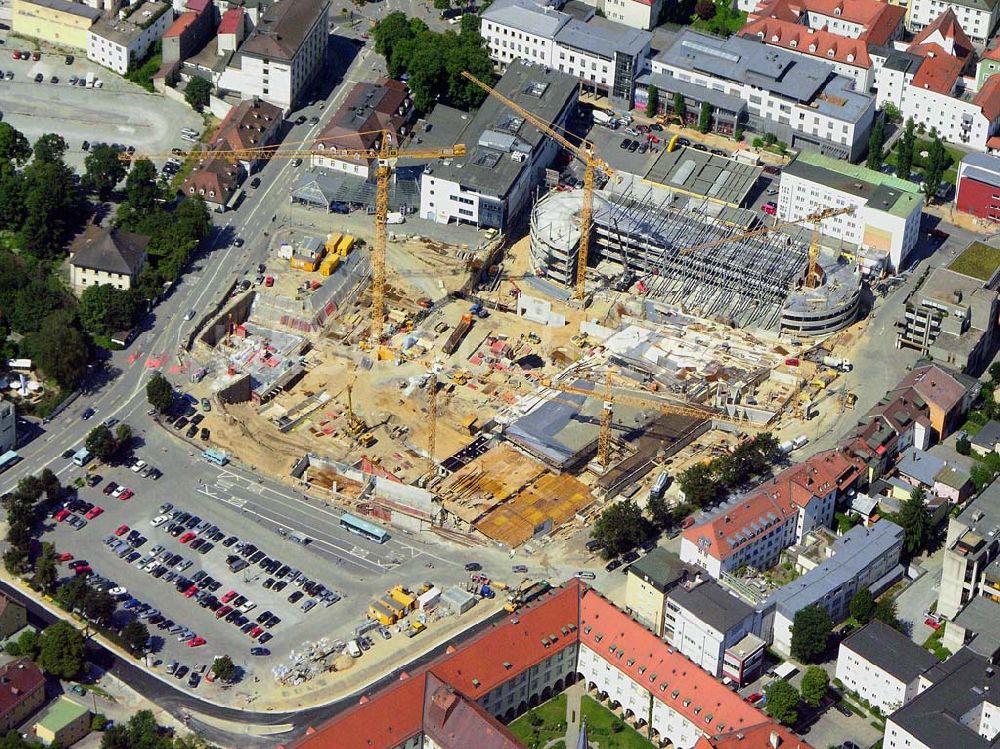 Passau von oben - Bauprojekt Neue Mitte - Passau