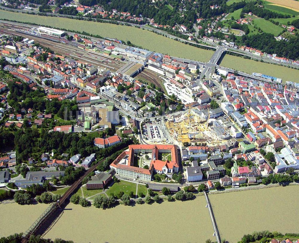 Luftbild Passau - Bauprojekt Neue Mitte - Passau