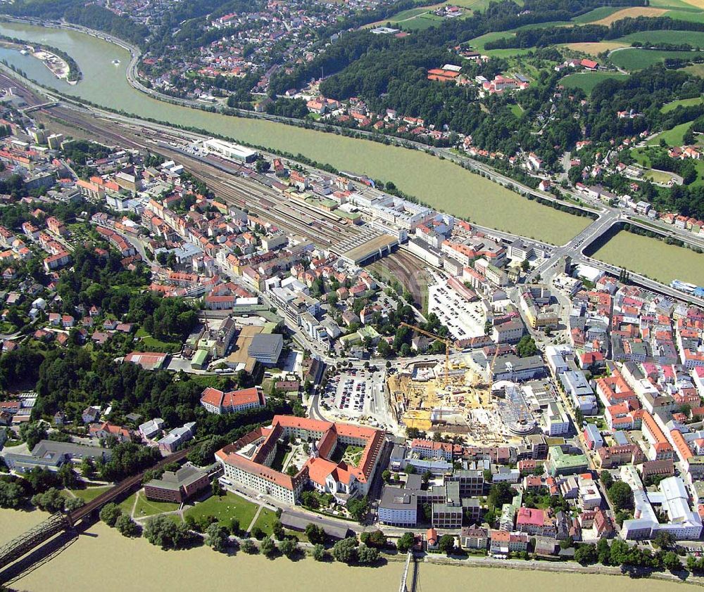 Luftaufnahme Passau - Bauprojekt Neue Mitte - Passau