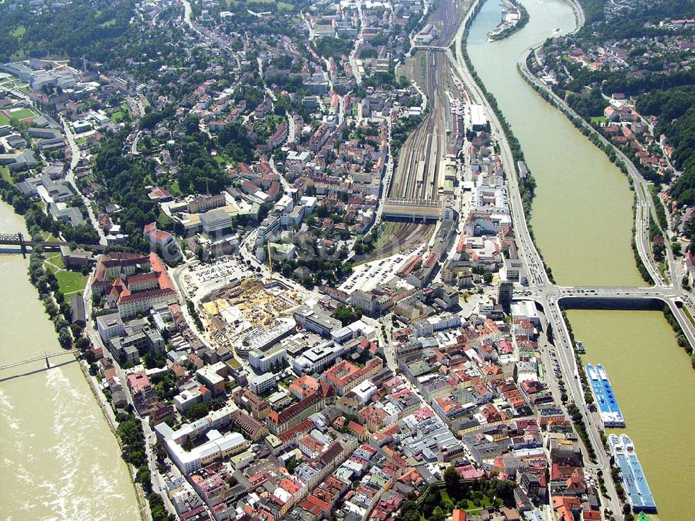 Luftaufnahme Passau - Bauprojekt Neue Mitte - Passau