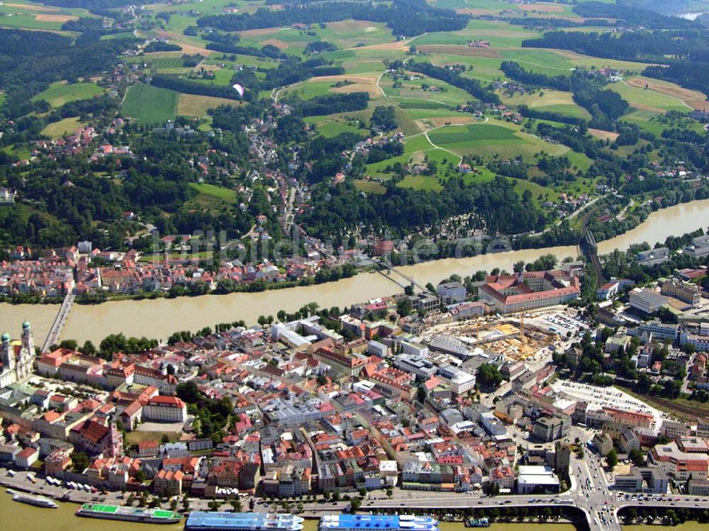 Luftaufnahme Passau - Bauprojekt Neue Mitte - Passau