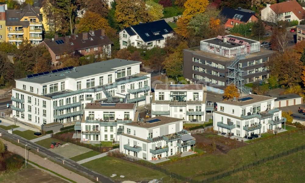 Luftbild Hamm - Baustelle Ahse-Residenz zum Neubau einer Mehrfamilienhaus-Wohnanlage an der Marker Allee in Hamm im Bundesland Nordrhein-Westfalen