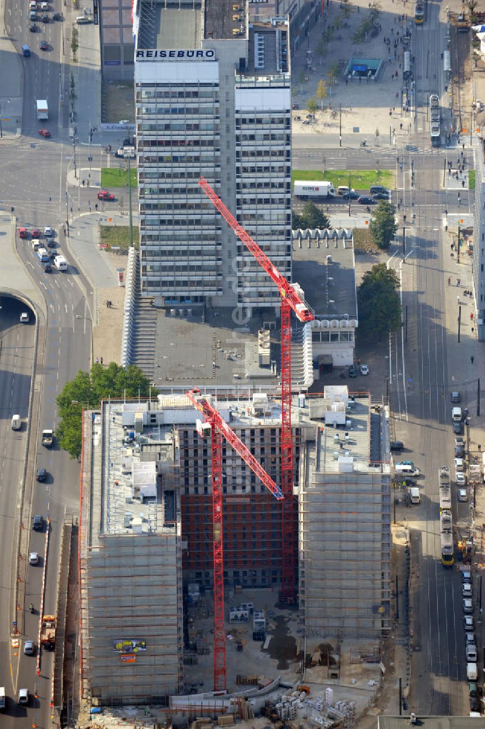 Luftaufnahme Berlin Mitte - Baustelle Alexander Parkside in Berlin-Mitte