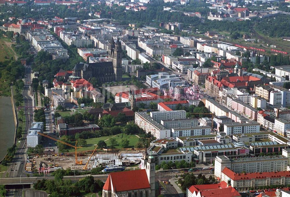 Luftaufnahme Magdeburg(Sachsen-Anhalt) - Baustelle am Allee-Center Magdeburg