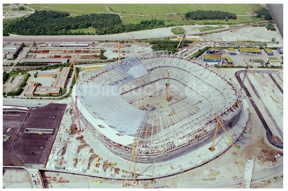 Luftbild München - Baustelle der Allianz Arena in München im Bundesland Bayern