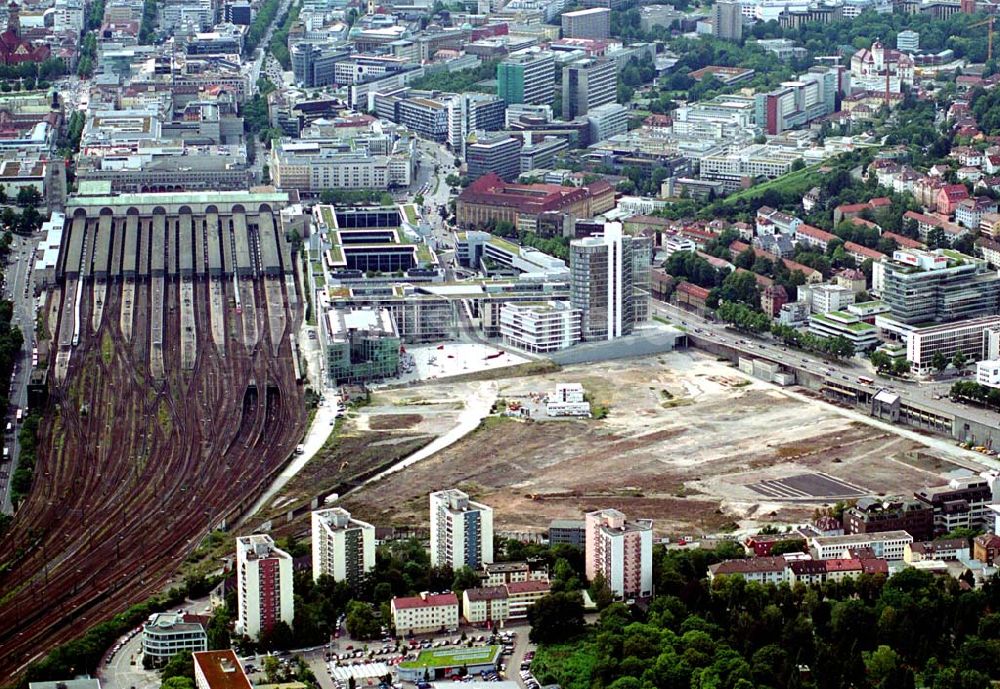 Luftbild Stuttgart / Baden - Württemberg - Baustelle auf dem alten Güterbahnhoh Stuttgart 27.08.2005