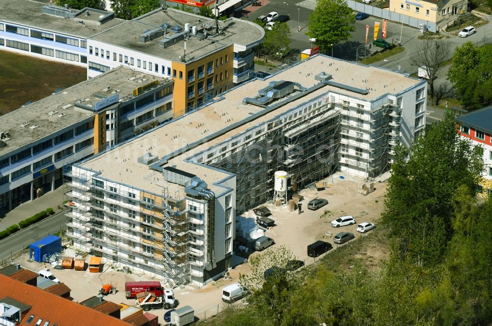 Luftaufnahme Bernau - Baustelle altersgerechter Wohnanlage in Bernau im Bundesland Brandenburg, Deutschland