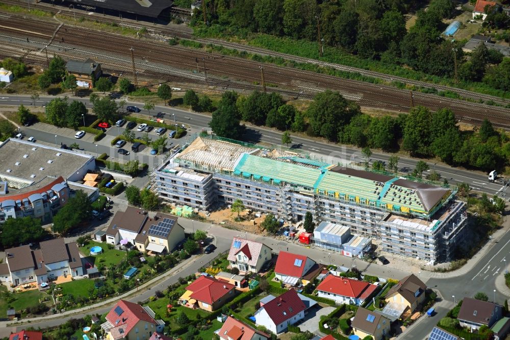 Leipzig von oben - Baustelle altersgerechter Wohnanlage im Ortsteil Großwiederitzsch in Leipzig im Bundesland Sachsen, Deutschland