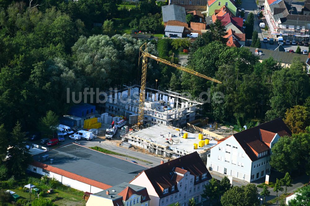 Luftbild Werneuchen - Baustelle altersgerechter Wohnanlage in Werneuchen im Bundesland Brandenburg, Deutschland