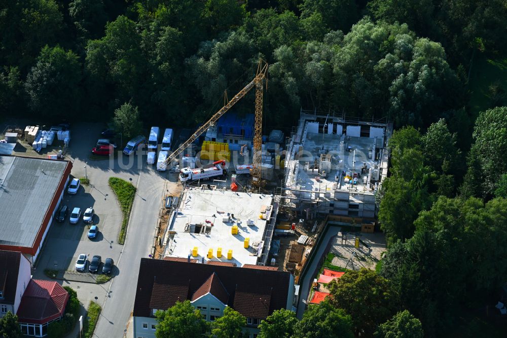 Luftbild Werneuchen - Baustelle altersgerechter Wohnanlage in Werneuchen im Bundesland Brandenburg, Deutschland