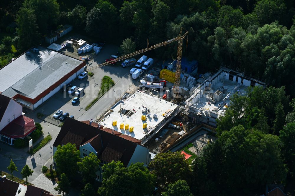 Luftaufnahme Werneuchen - Baustelle altersgerechter Wohnanlage in Werneuchen im Bundesland Brandenburg, Deutschland