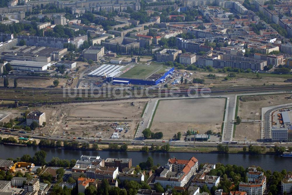 Berlin von oben - Baustelle Anschutz-Arena Berlin